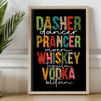 Weihnachts-Funny-Rentier-Drinks Typografie