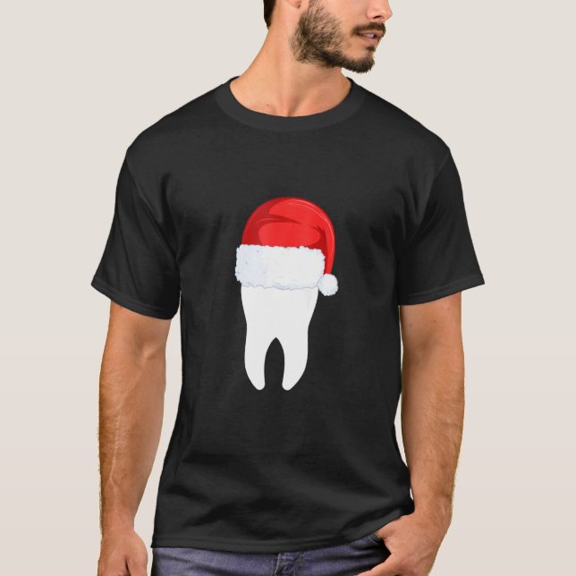 Weihnachts-Funny Tooth Dental mit Santa Ha T-Shirt (Vorderseite)