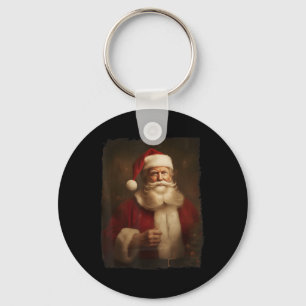 Weihnachts Funny Trump Weihnachtsklaus Retro Vinta Schlüsselanhänger
