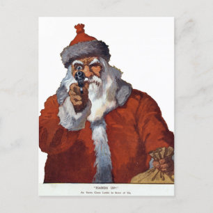 Weihnachts Funny Vintag Santa Claus Postkarte