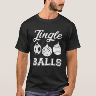 Weihnachts-Fußball Baseball Basketball Jingle Ball T-Shirt