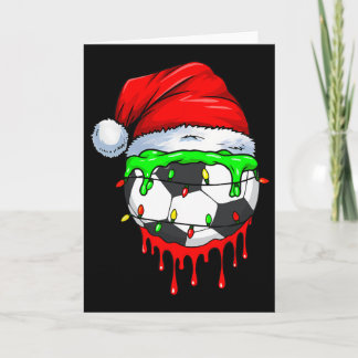 Weihnachts-Fußball-Drip für Jungen Eiscreme-Drip  Karte