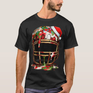 Weihnachts-Fußball-Drip-Jungs Eiscreme-Drip-Tarnun T-Shirt