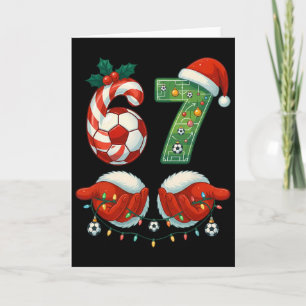 Weihnachts-Fußball-Drip Nummer 67 Jungen Fußballsp Karte
