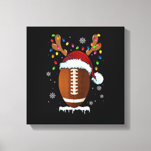 Weihnachts-Fußball-Lichter Lustige Jungen Männer S Leinwanddruck
