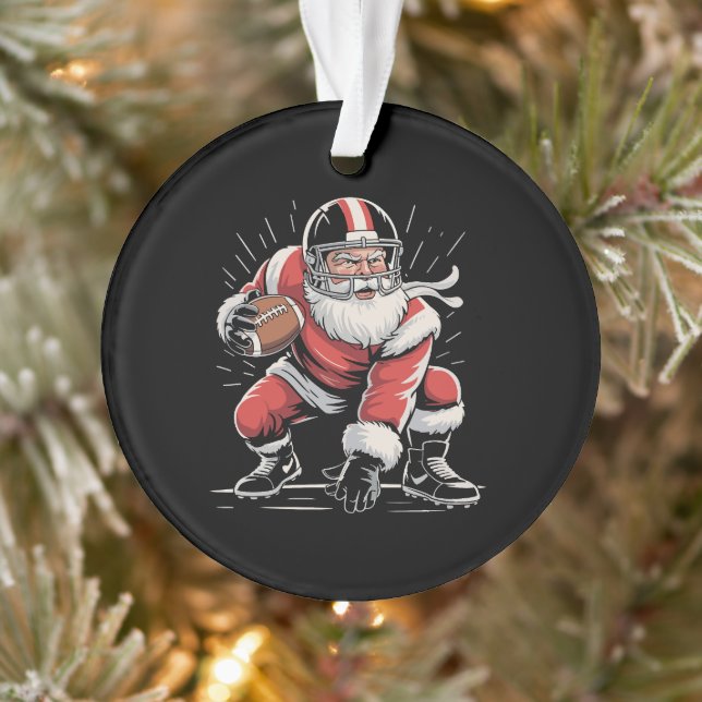 Weihnachts-Fußball Lineman Quarterback Ornament (Baum)