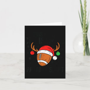 Weihnachts-Fußball-Pyjama-Shirt Santa Claus passen Karte
