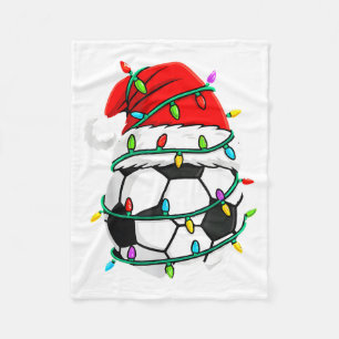 Weihnachts-Fußball-Santa-Hut-Lichter Santa Srts Xm Fleecedecke