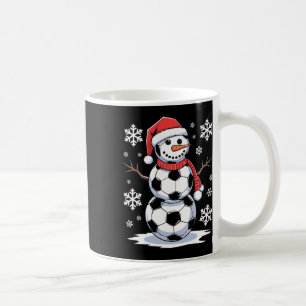 Weihnachts-Fußball-Schneemann Lustiger Fußball Wei Kaffeetasse