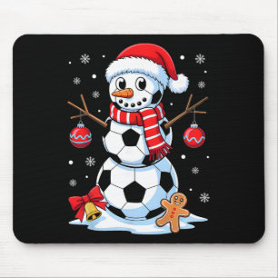 Weihnachts-Fußball-Schneemann-Santa-Hut Xmas-Pyjam Mousepad