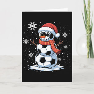 Weihnachts-Fußball-Schneemann Weihnachten Frauen M Karte