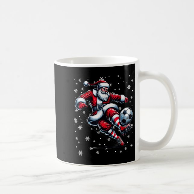 Weihnachts-Fußball-Spieler Srt Lover Weihnachtsman Kaffeetasse (Rechts)