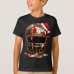 Weihnachts-Fußball-Tropfen-Jungen Eiscreme-Tropfen T-Shirt
