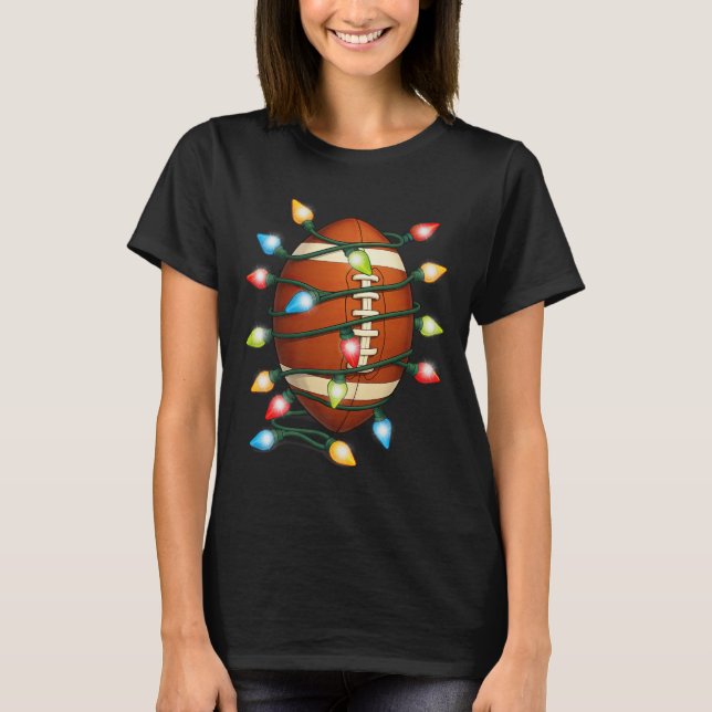 Weihnachts Fußball Weihnachtsball WeihnachtsLICHT  T-Shirt (Vorderseite)