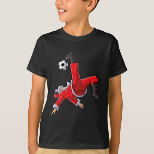 Weihnachts-Fußball-Weihnachtsmann-lustiger-Bicycle T-Shirt