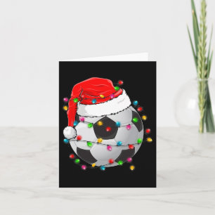 Weihnachts-Fußball-Weihnachtsmannmütze Funny Sport Karte