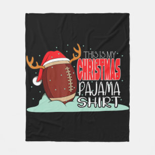 Weihnachts Fußball Weihnachtsmannmütze Spaß Sport Fleecedecke