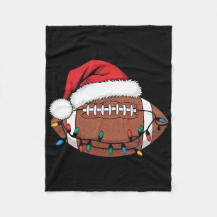 Weihnachts-Fußballspieler Xmas-Lichter Santa-Sport Fleecedecke
