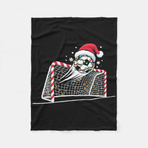 Weihnachts-Fußballtor Ll Lichter Santa Xmas Kinder Fleecedecke