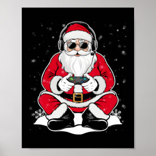 Weihnachts-Gamer Boys Teenager-Video-Spiel Weihnac Poster