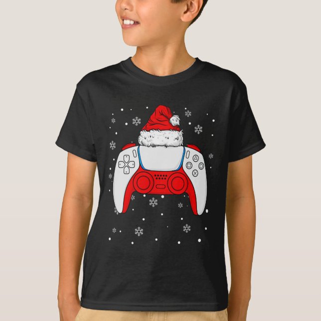 Weihnachts-Gamer-Controller Boys Kids Teens G T-Shirt (Vorderseite)
