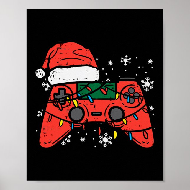 Weihnachts-Gamer-Controller Xmas Boys Kinder Jugen Poster (Vorne)