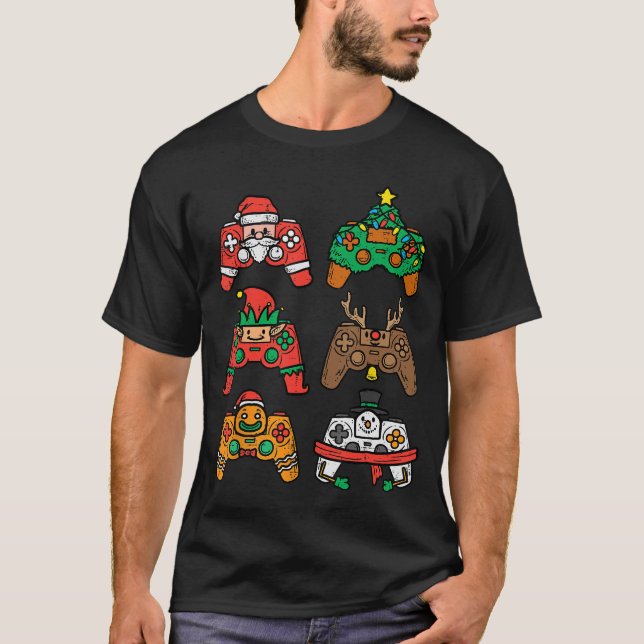 Weihnachts-Gamer-Controller Xmas Gaming Männer Jun T-Shirt (Vorderseite)