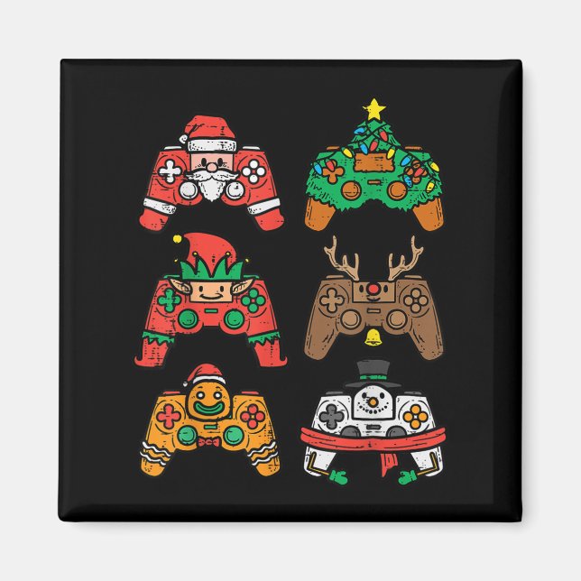 Weihnachts-Gamer-Controller Xmas Gaming Men Boys K Magnet (Vorne)