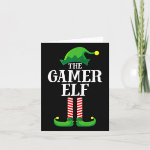 Weihnachts-Gamer Elf Matching Familiengruppe Chris Karte