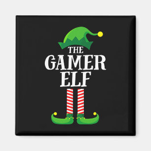Weihnachts-Gamer Elf Matching Familiengruppe Chris Magnet