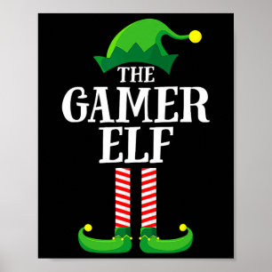 Weihnachts-Gamer Elf Matching Familiengruppe Chris Poster