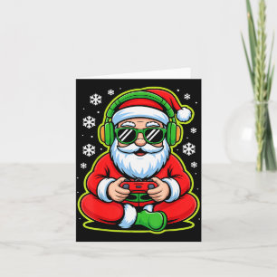 Weihnachts-Gamer-Jungs Kinder Santa Spielen Videos Karte