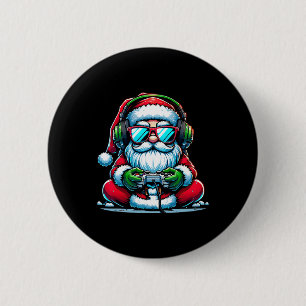 Weihnachts-Gamer-Jungs-Videospiel Weihnachten Weih Button