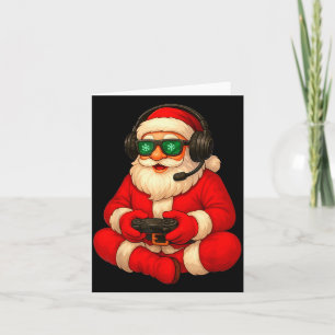 Weihnachts-Gamer-Santa-Videospiel-Gaming-Jungs-Män Karte