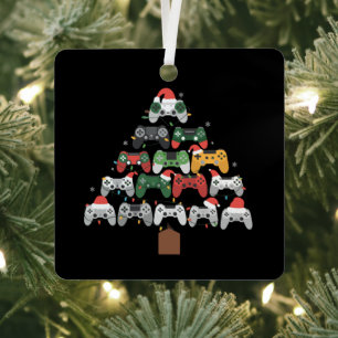 Weihnachts-Gaming-Baum-Gamer-Geschenke Xmas-Gesche Ornament Aus Metall
