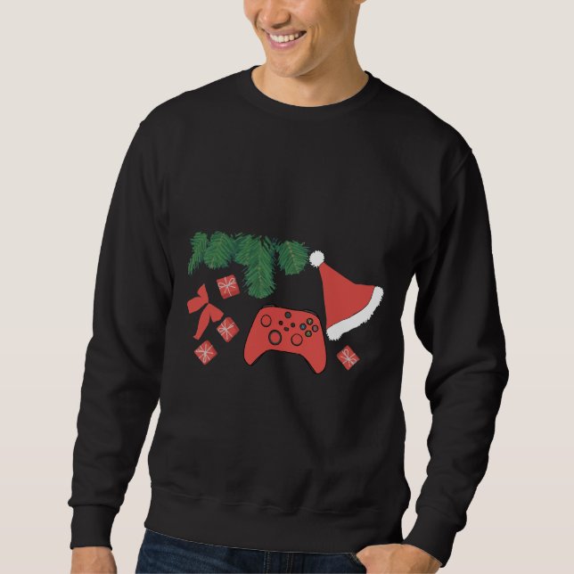 Weihnachts-Gaming-Controller-Sweatshirt - Gamer Ho Sweatshirt (Vorderseite)