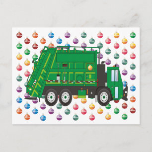 Weihnachts-Garbage-Truck Dezember Feiertagspostkarte