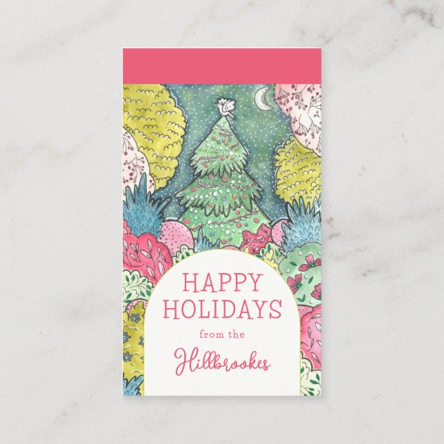 Weihnachts-Garten-DIY-Geschenkartikel Pack Visitenkarte (Rückseite)