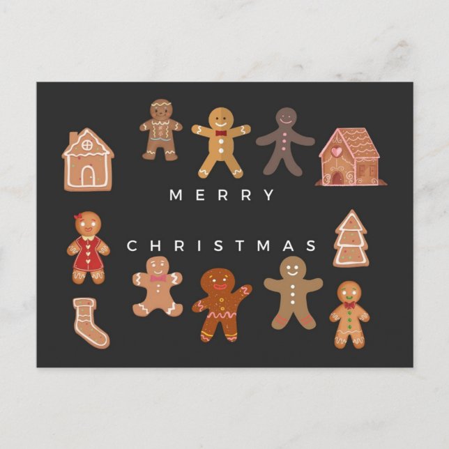 Weihnachts-Gebäck Postkarte (Vorderseite)