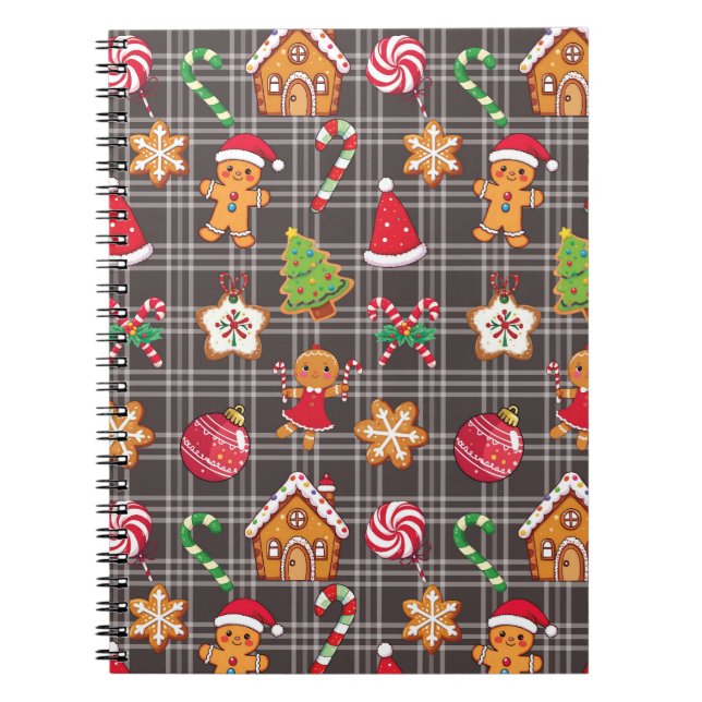 Weihnachts-Gebäckhaus-Keks-Notizbuch Notizblock (Vorderseite)