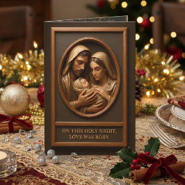 Weihnachts-Geburts-Grußkarte zum Falten Karte