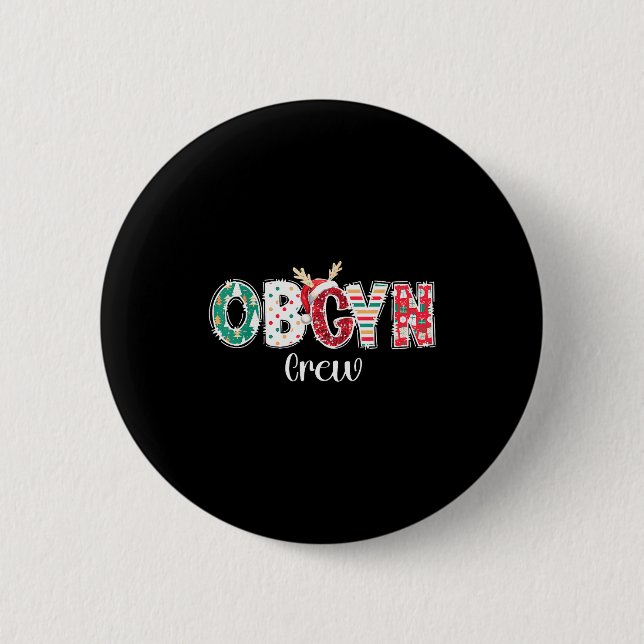 Weihnachts-Geburtshelfer-Crew Geburtshelfer Gruppe Button (Vorderseite)