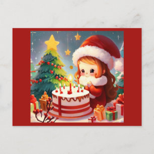 Weihnachts Geburtstag 1 Postkarte