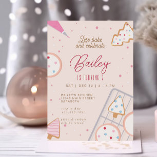 Weihnachts-Geburtstagsparty-Cookie dekorieren Einladung