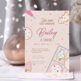 Weihnachts-Geburtstagsparty-Cookie dekorieren Einladung