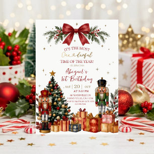 Weihnachts-Geburtstagsparty-Einladung Nussknacke Einladung