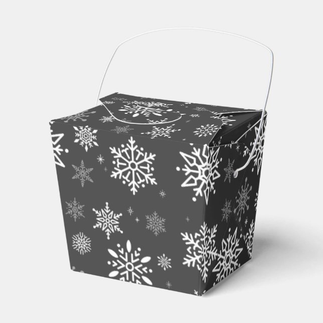 Weihnachts Gefälligkeitsbox Snowflakes Geschenkschachtel (Vorderseite)