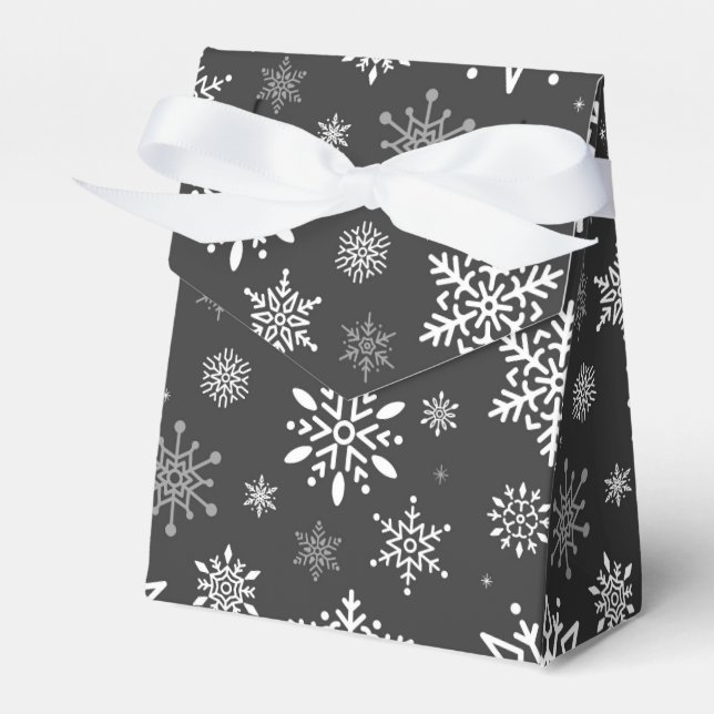 Weihnachts Gefälligkeitsbox Snowflakes Geschenkschachtel (Vorderseite)