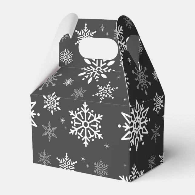 Weihnachts Gefälligkeitsbox Snowflakes Geschenkschachtel (Vorderseite)