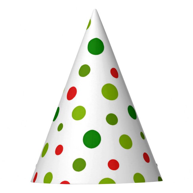 Weihnachts Gefühl Dots Party Hat Partyhütchen (Vorderseite)
